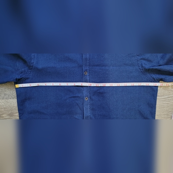 ZARA MAN Button Up Blue Shirt - Slim Fit Size M - Picture 4 of 7